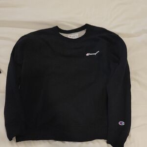 Champion Men's Classic Black Crewneck Sweater